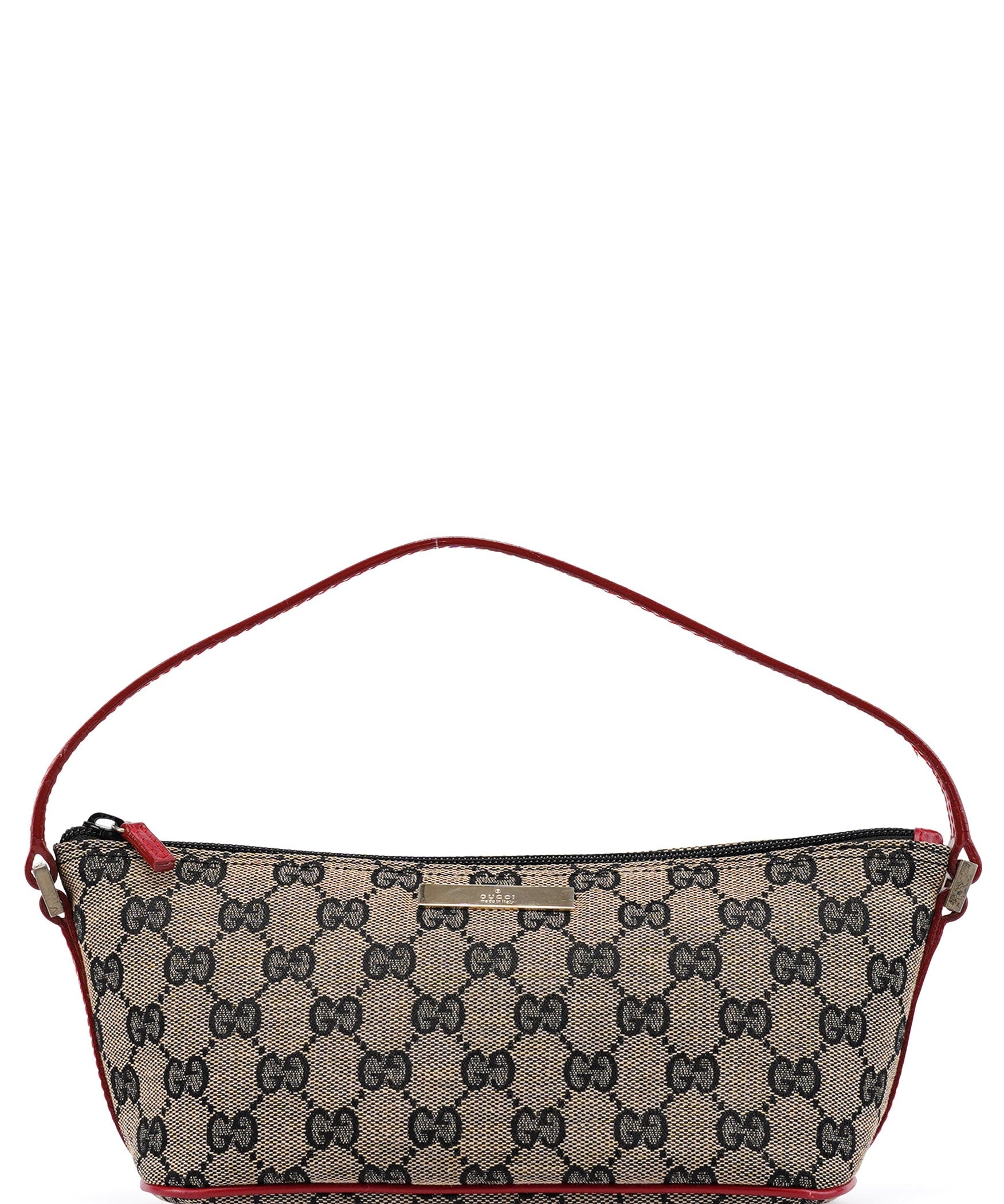 Gucci 039 1103 Beige Red GG Boat Pochette