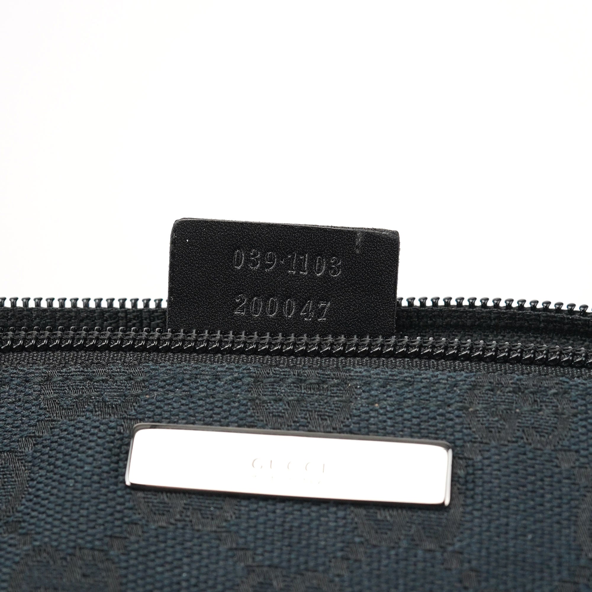 Gucci 039 1103 Black GG Boat Pochette