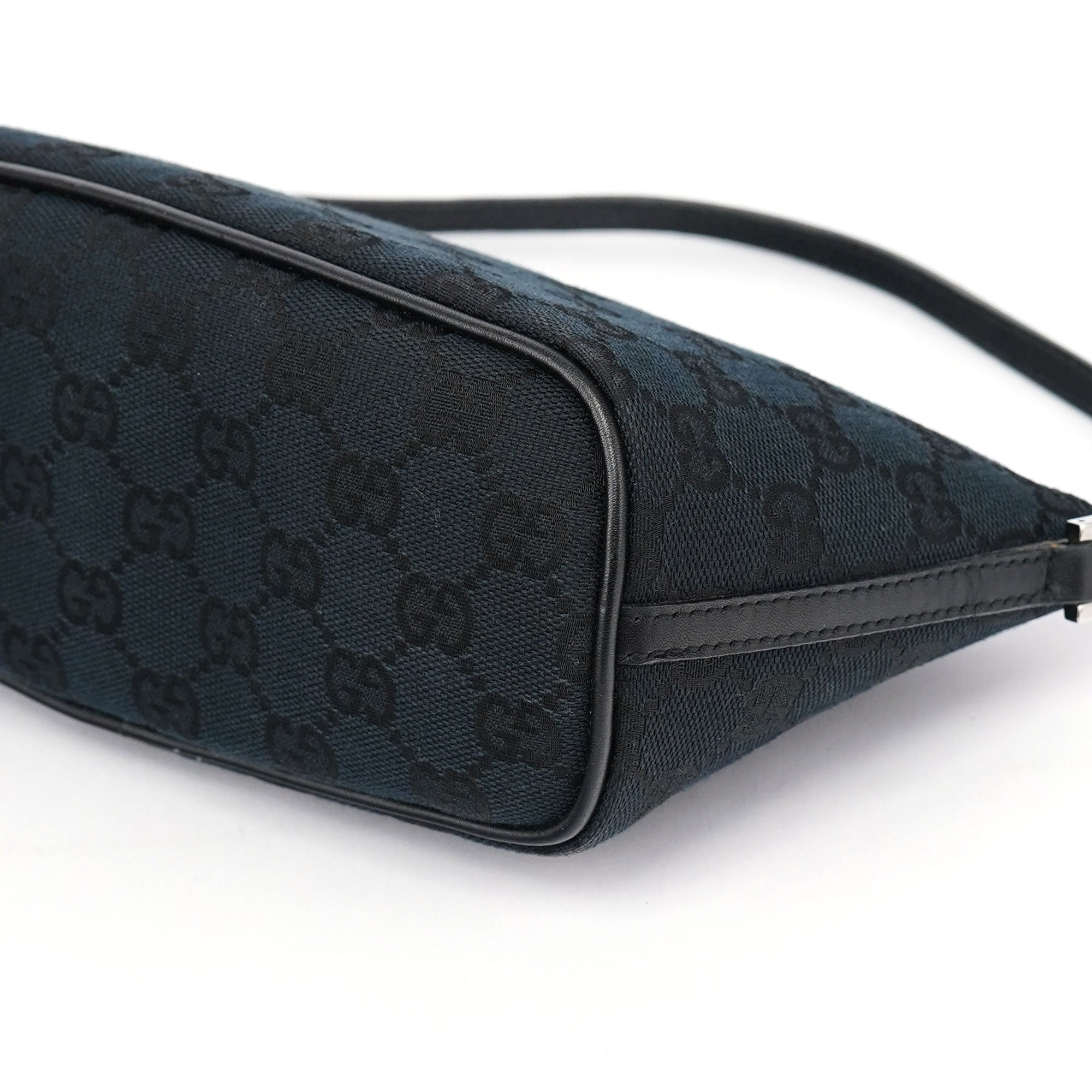 Gucci 039 1103 Black GG Boat Pochette