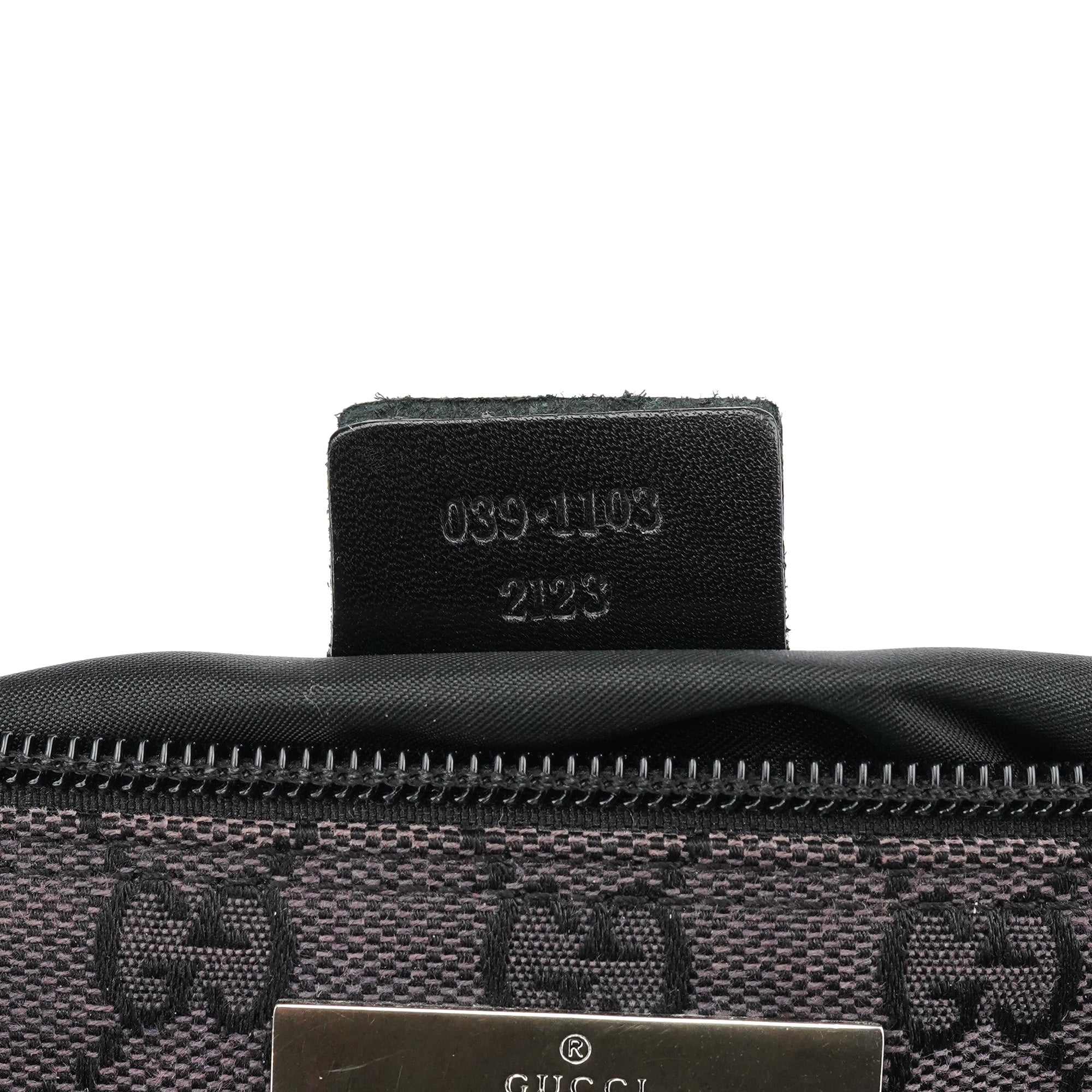 Gucci 039 1103 Black GG Boat Pochette