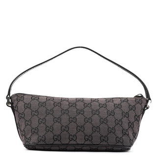 Gucci 039 1103 Black GG Boat Pochette