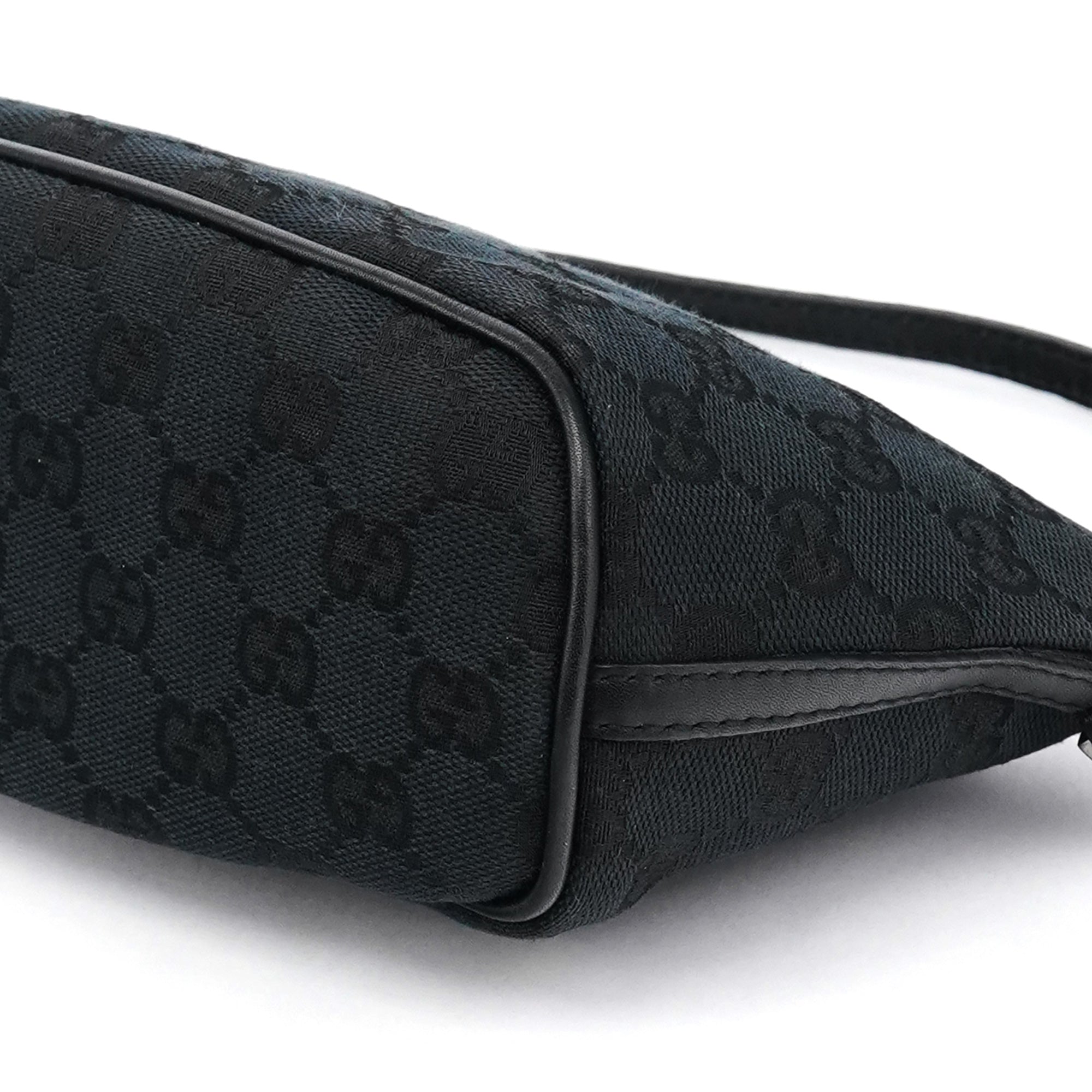 Gucci 039 1103 Black GG Boat Pochette