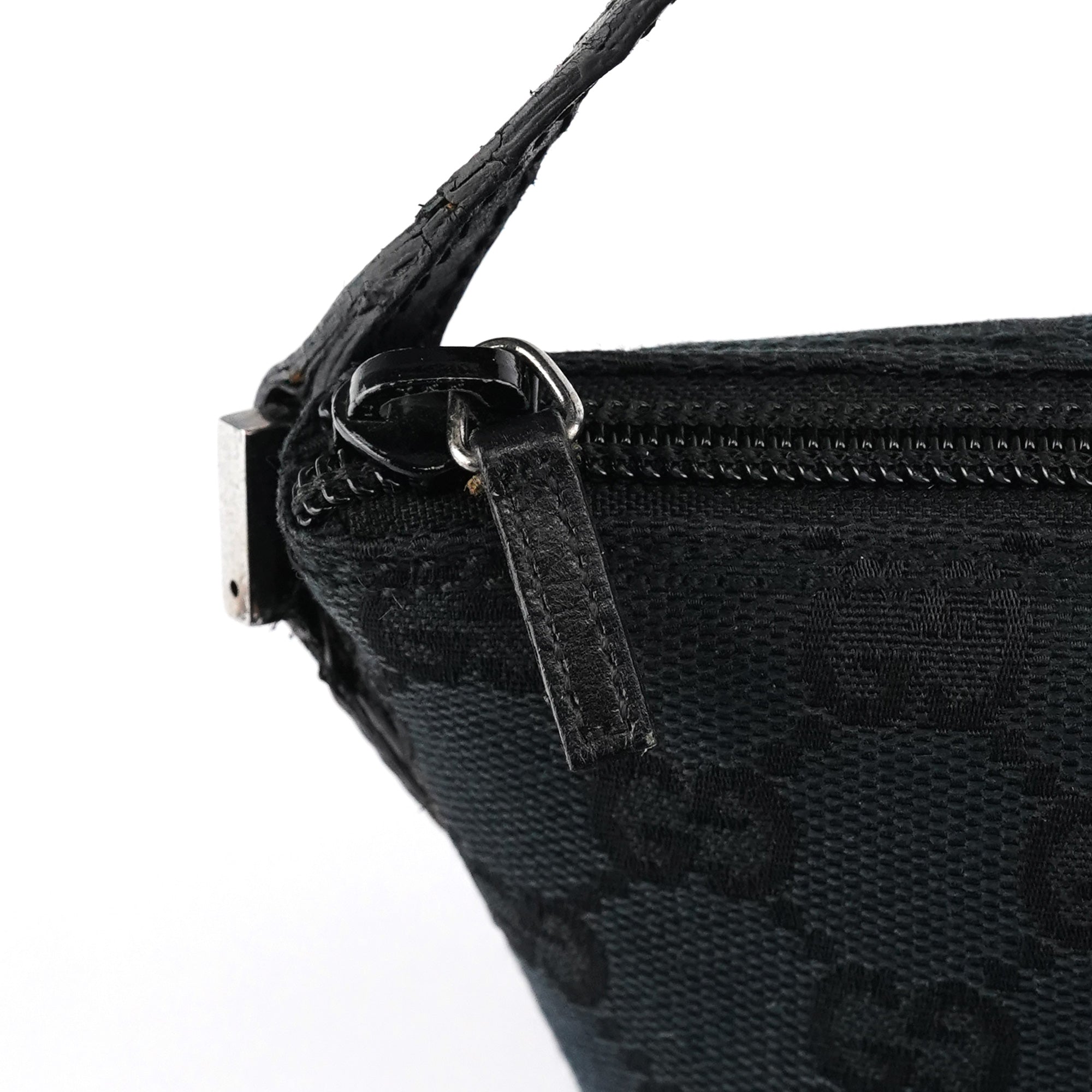 Gucci 039 1103 Black GG Boat Pochette