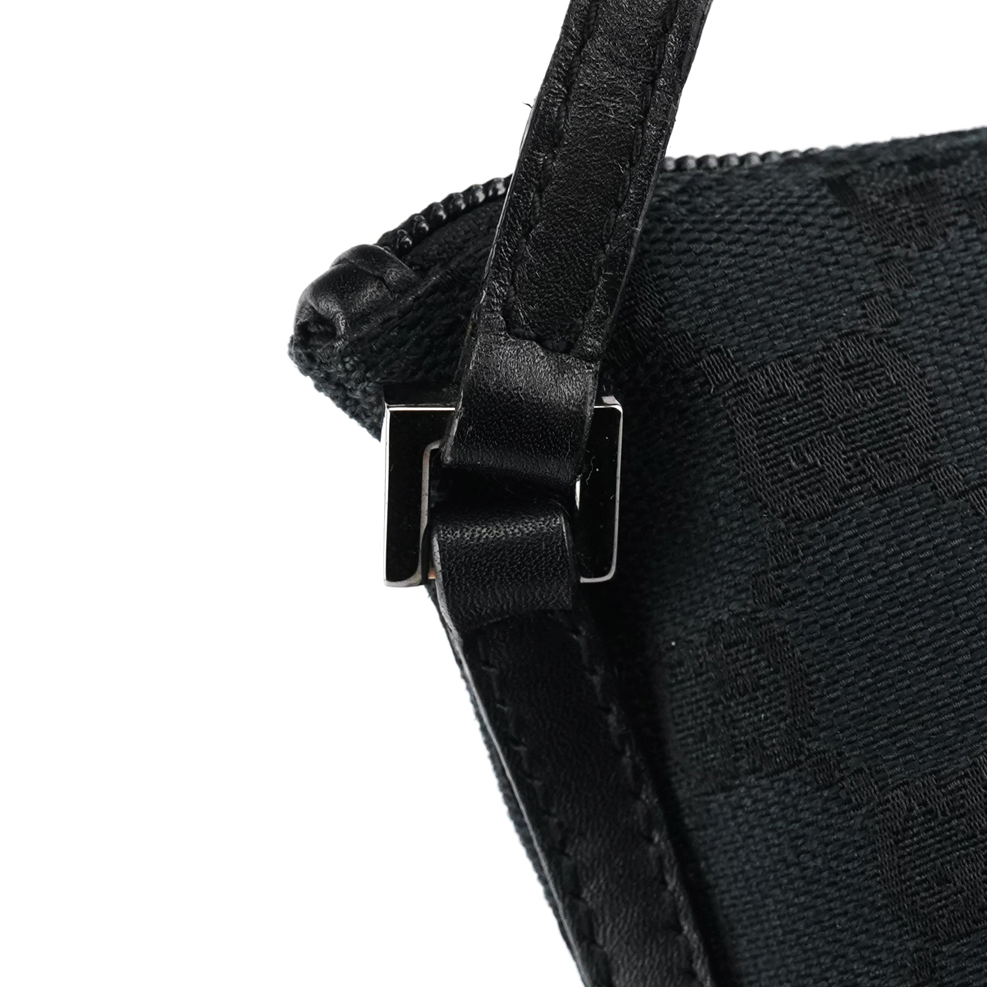 Gucci 039 1103 Black GG Boat Pochette