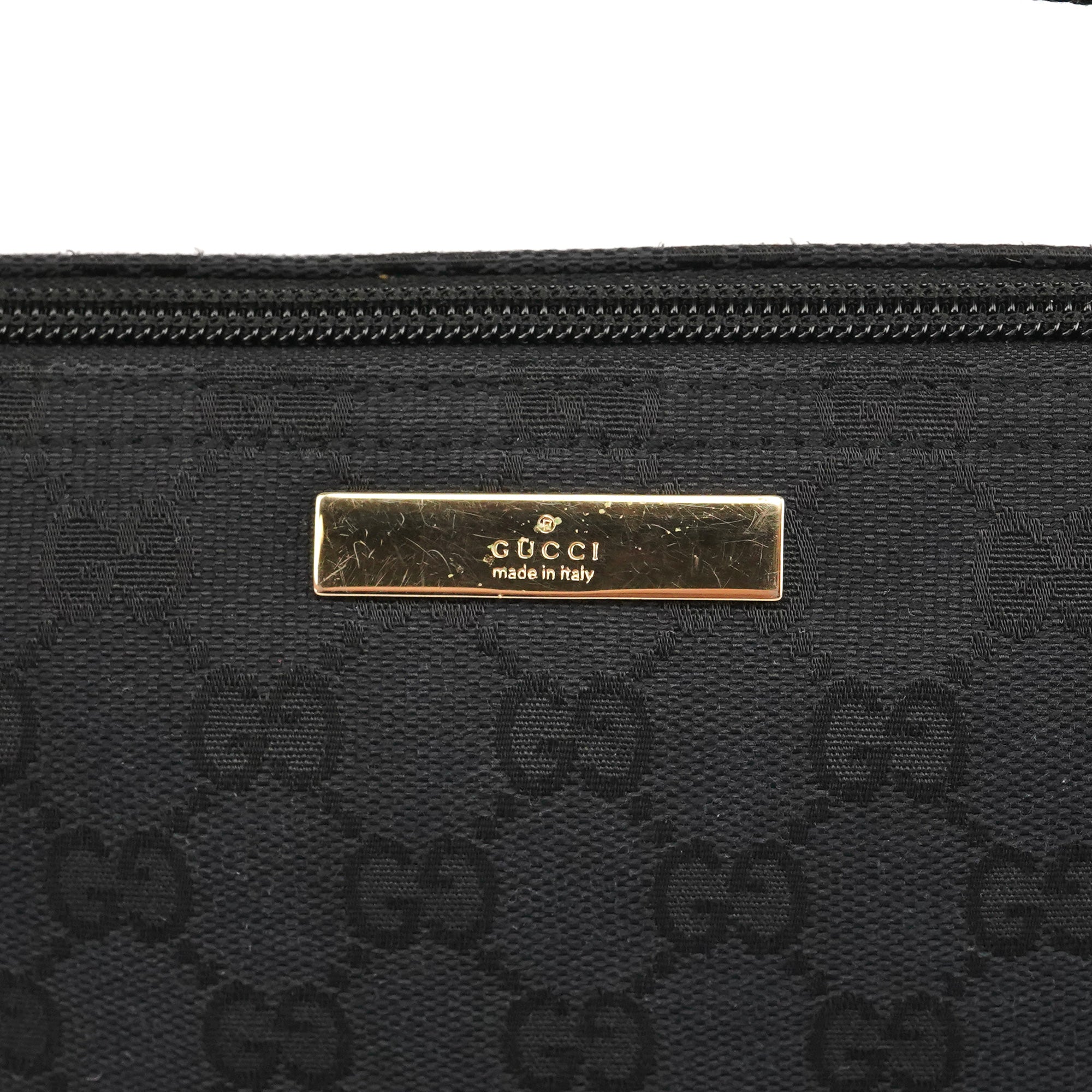 Gucci 039 1103 Black GG Boat Pochette