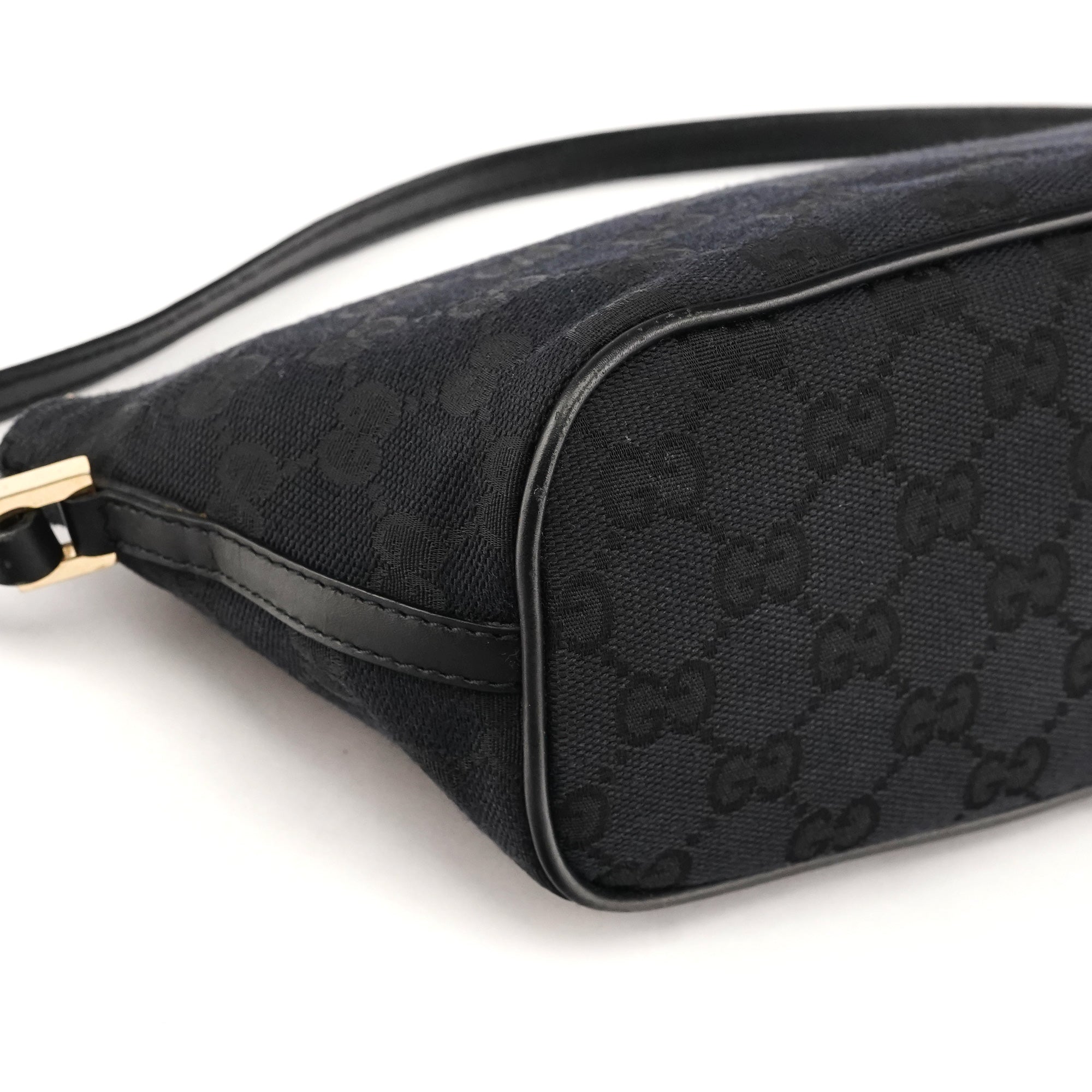Gucci 039 1103 Black GG Boat Pochette
