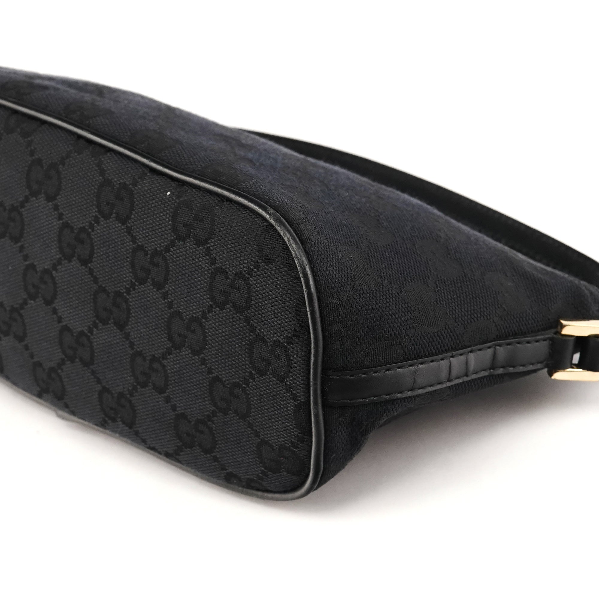 Gucci 039 1103 Black GG Boat Pochette