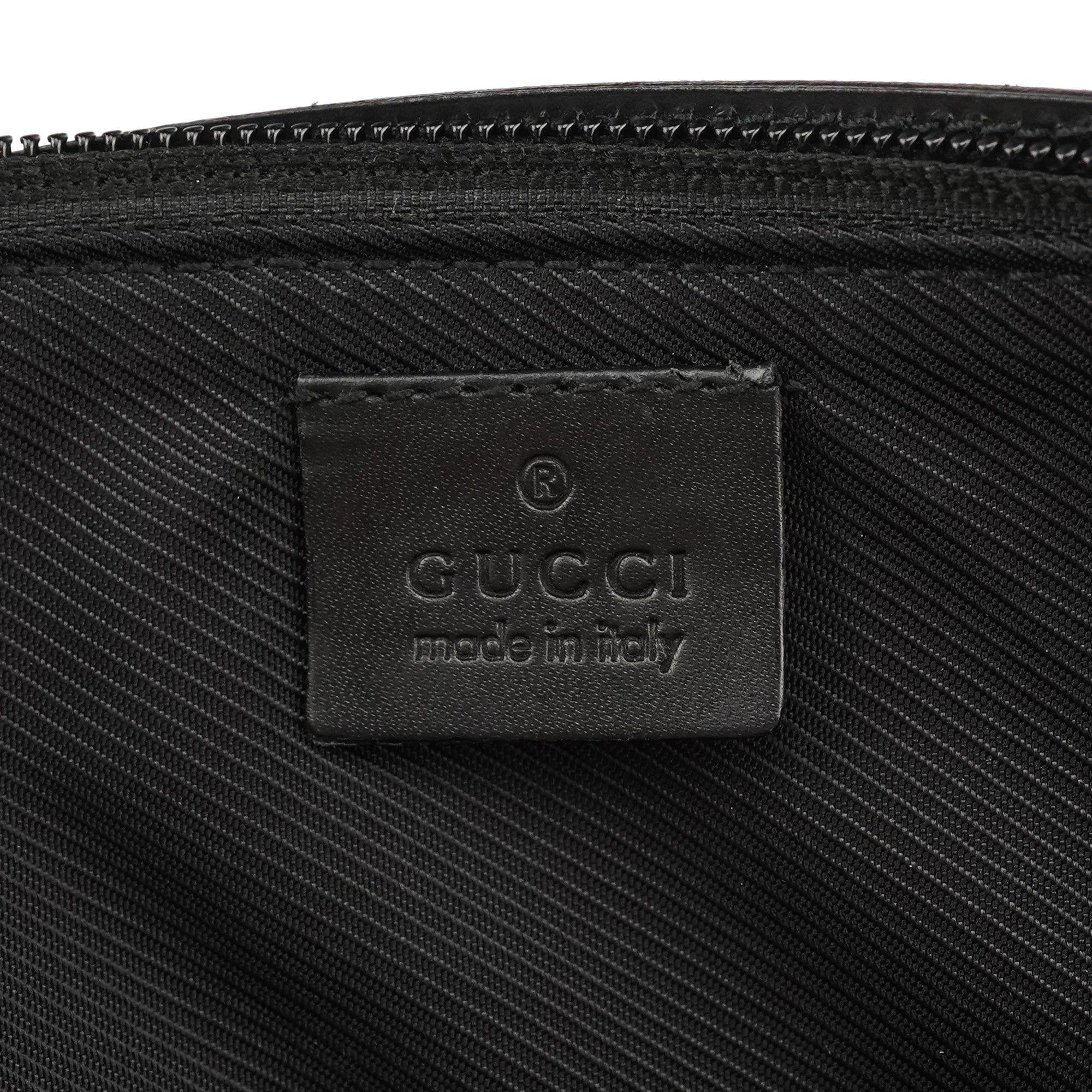 Gucci 039 1103 Black GG Boat Pochette