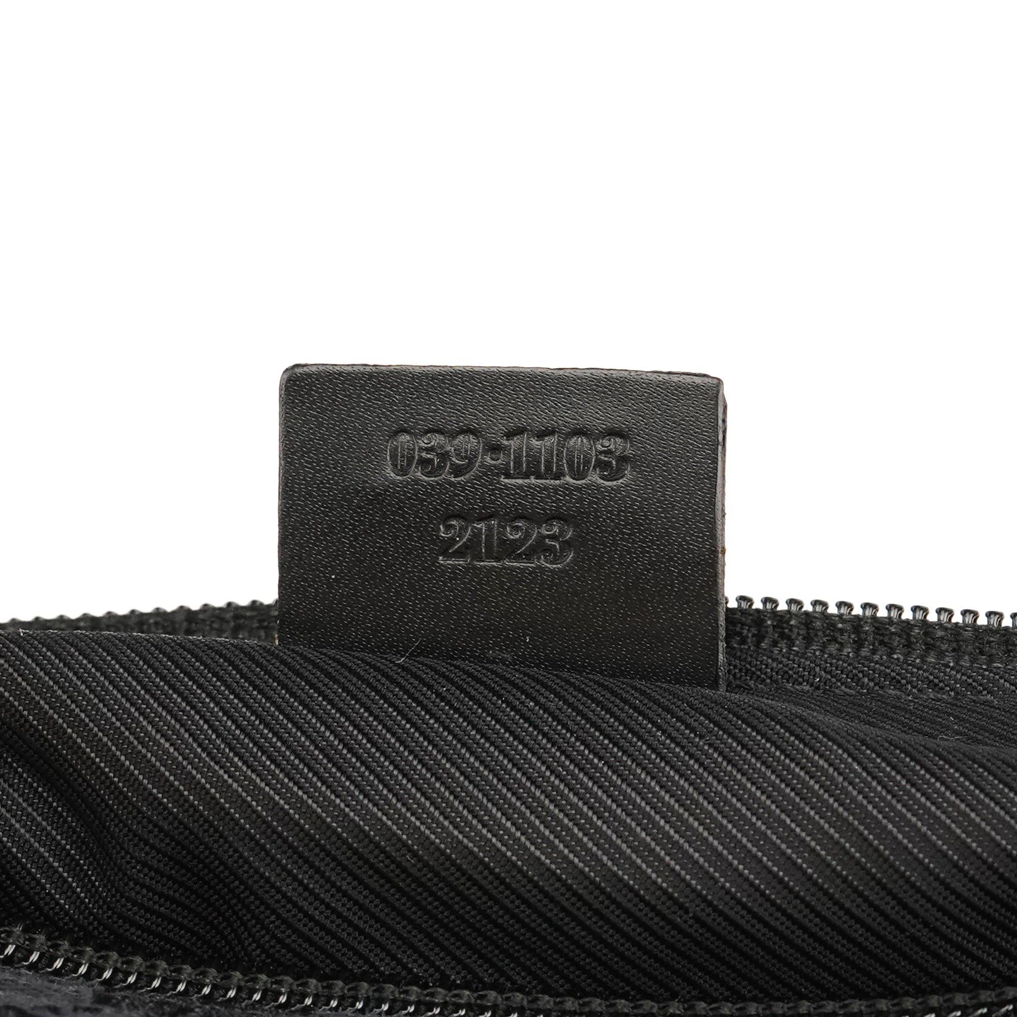 Gucci 039 1103 Black GG Boat Pochette