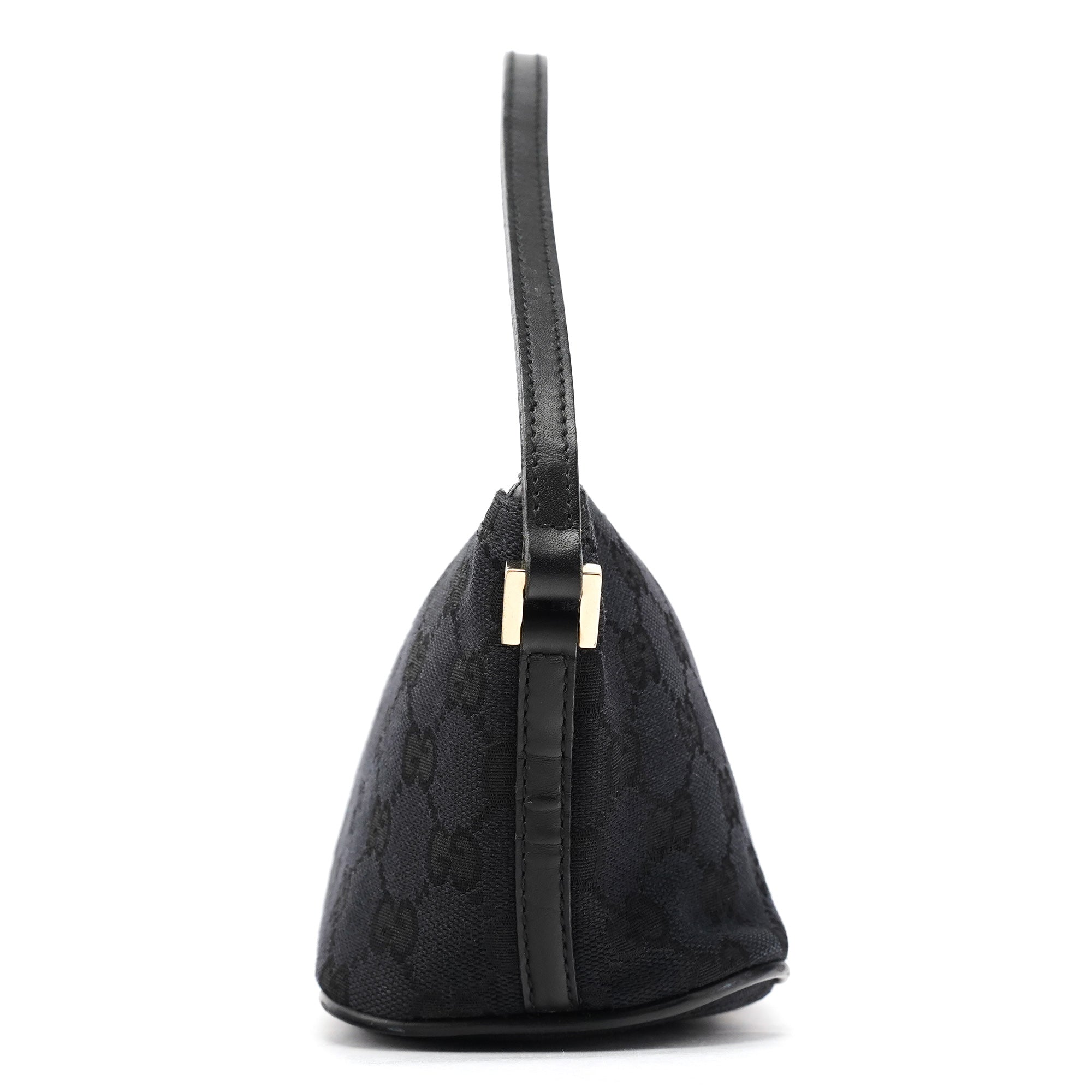 Gucci 039 1103 Black GG Boat Pochette