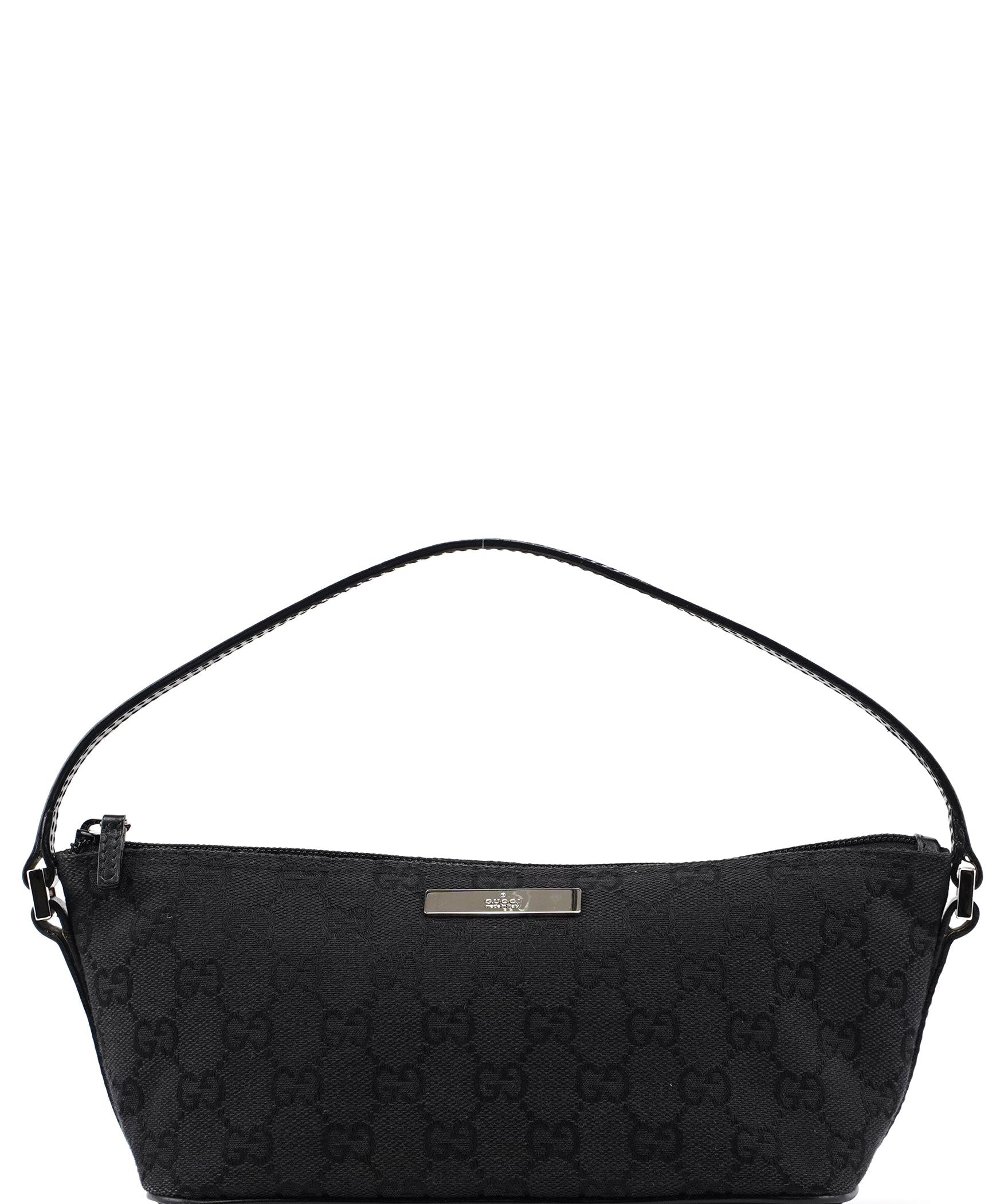 Gucci 039 1103 Black GG Boat Pochette