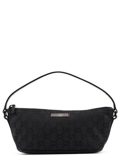 Gucci 039 1103 Black GG Boat Pochette