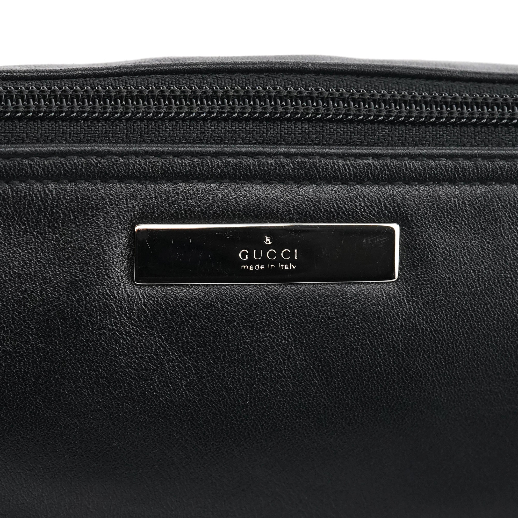 Gucci 039 1103 Black Leather Pochette