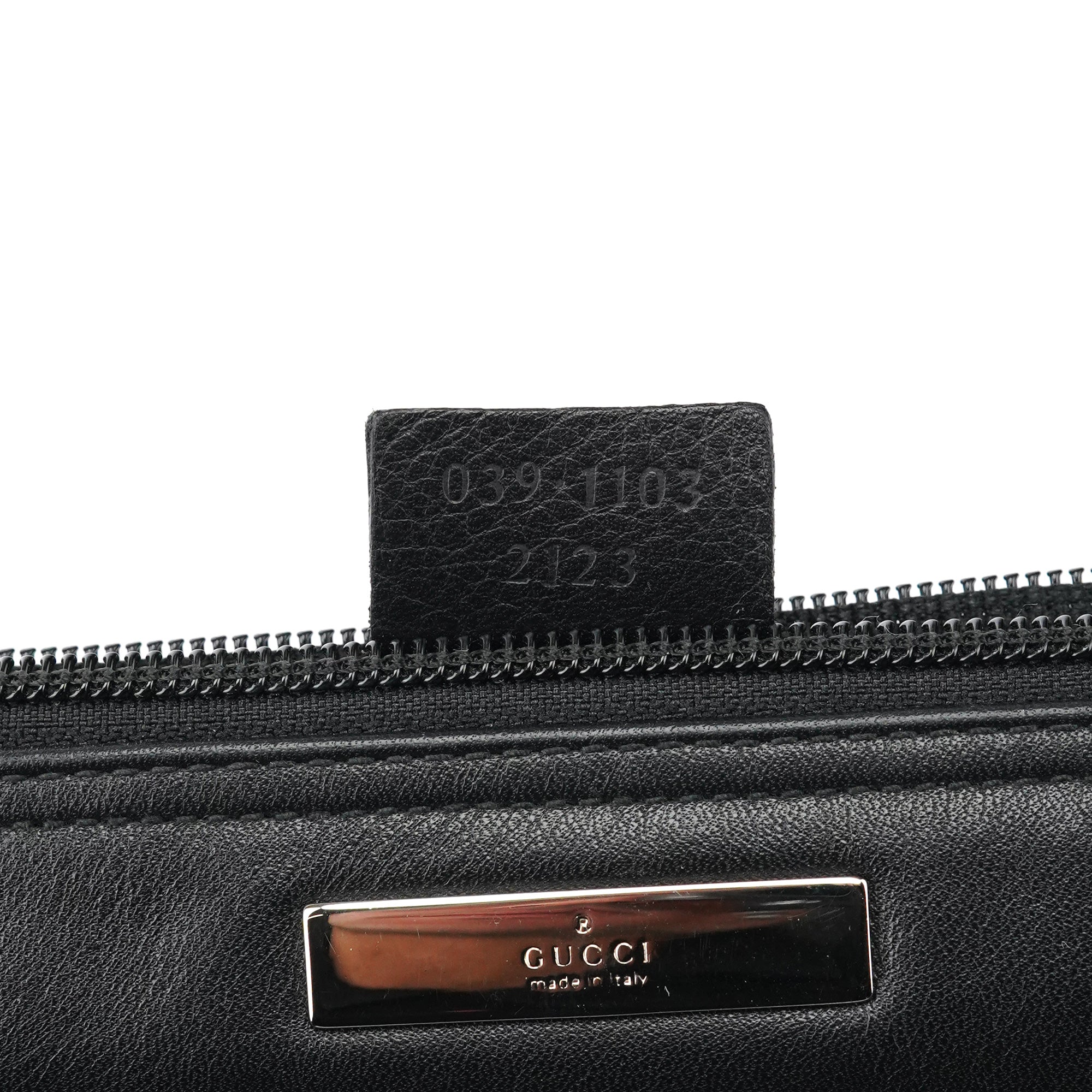 Gucci 039 1103 Black Leather Pochette