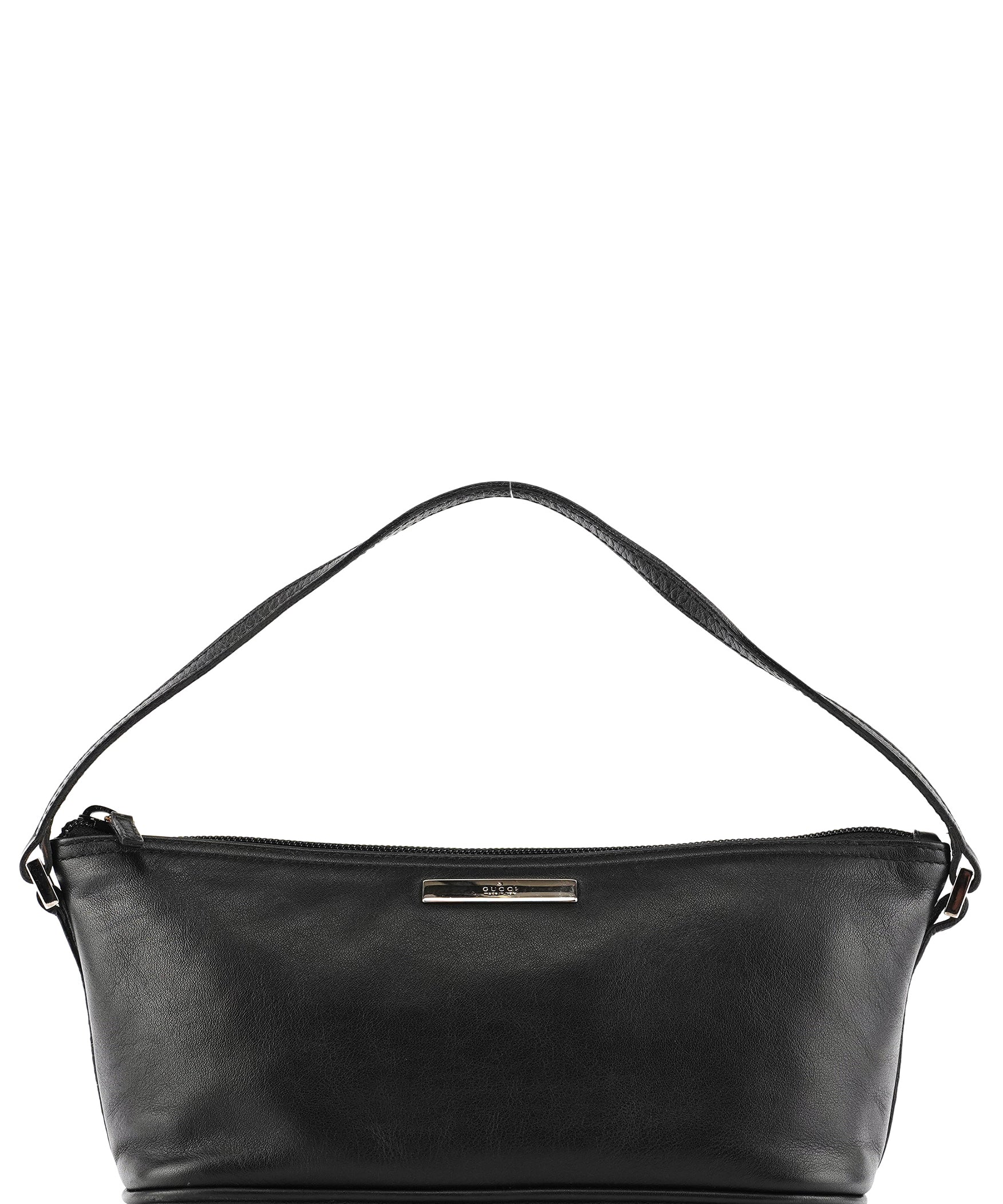 Gucci 039 1103 Black Leather Pochette