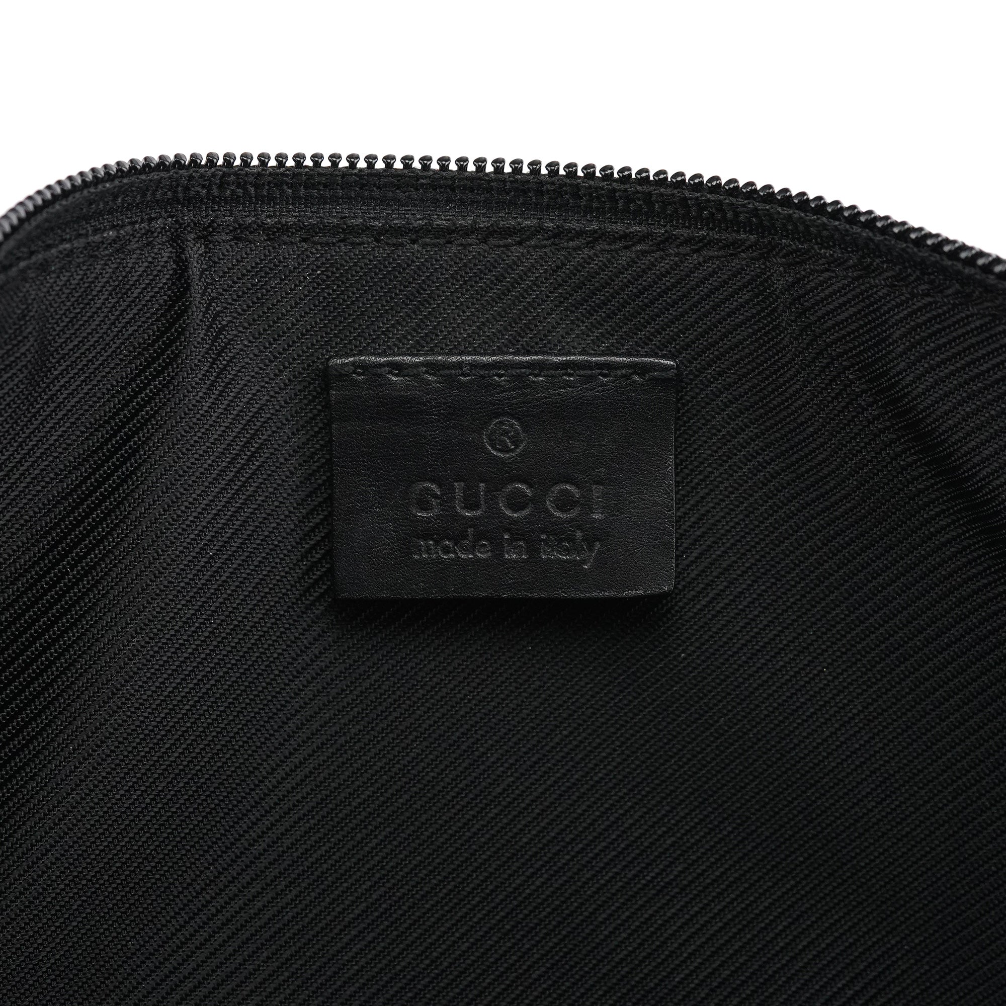 Gucci 039 1103 Grey Black GG Boat Pochette