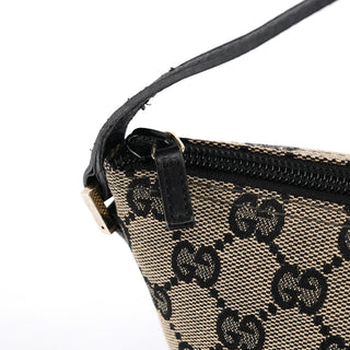 Gucci 039 1103 Grey Black GG Boat Pochette