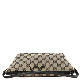 Gucci 039 1103 Grey Black GG Boat Pochette