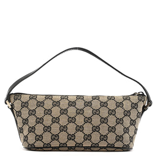 Gucci 039 1103 Grey Black GG Boat Pochette