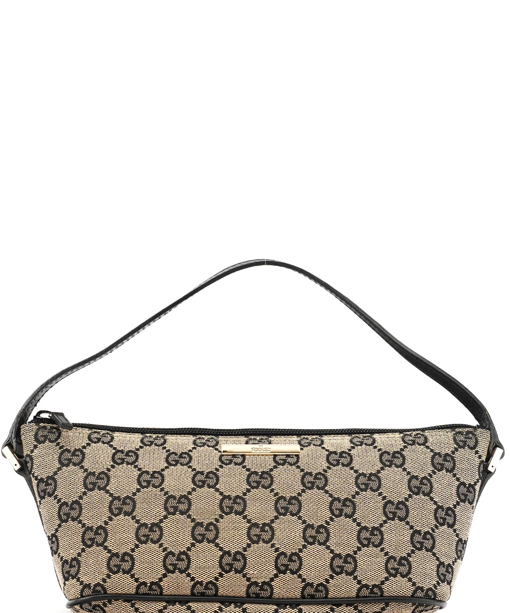 Gucci 039 1103 Grey Black GG Boat Pochette