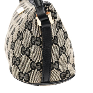 Gucci 039 1103 Grey Black GG Boat Pochette