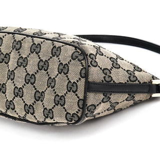 Gucci 039 1103 Grey Black GG Boat Pochette