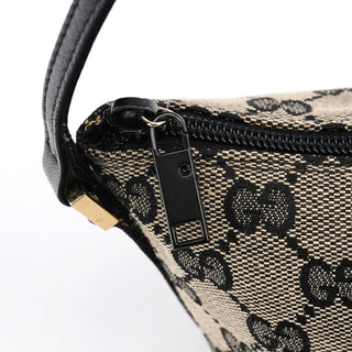 Gucci 039 1103 Grey Black GG Boat Pochette