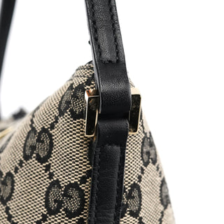 Gucci 039 1103 Grey Black GG Boat Pochette