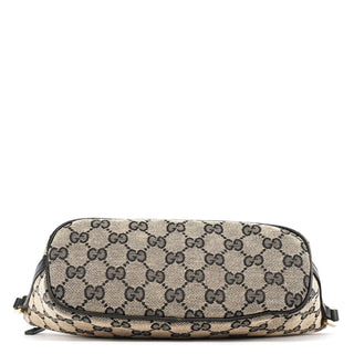 Gucci 039 1103 Grey Black GG Boat Pochette