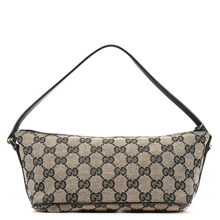 Gucci 039 1103 Grey Black GG Boat Pochette