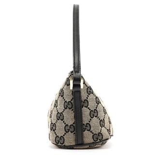 Gucci 039 1103 Grey Black GG Boat Pochette