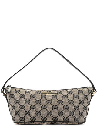 Gucci 039 1103 Grey Black GG Boat Pochette