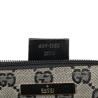 Gucci 039 1103 Grey Black GG Boat Pochette