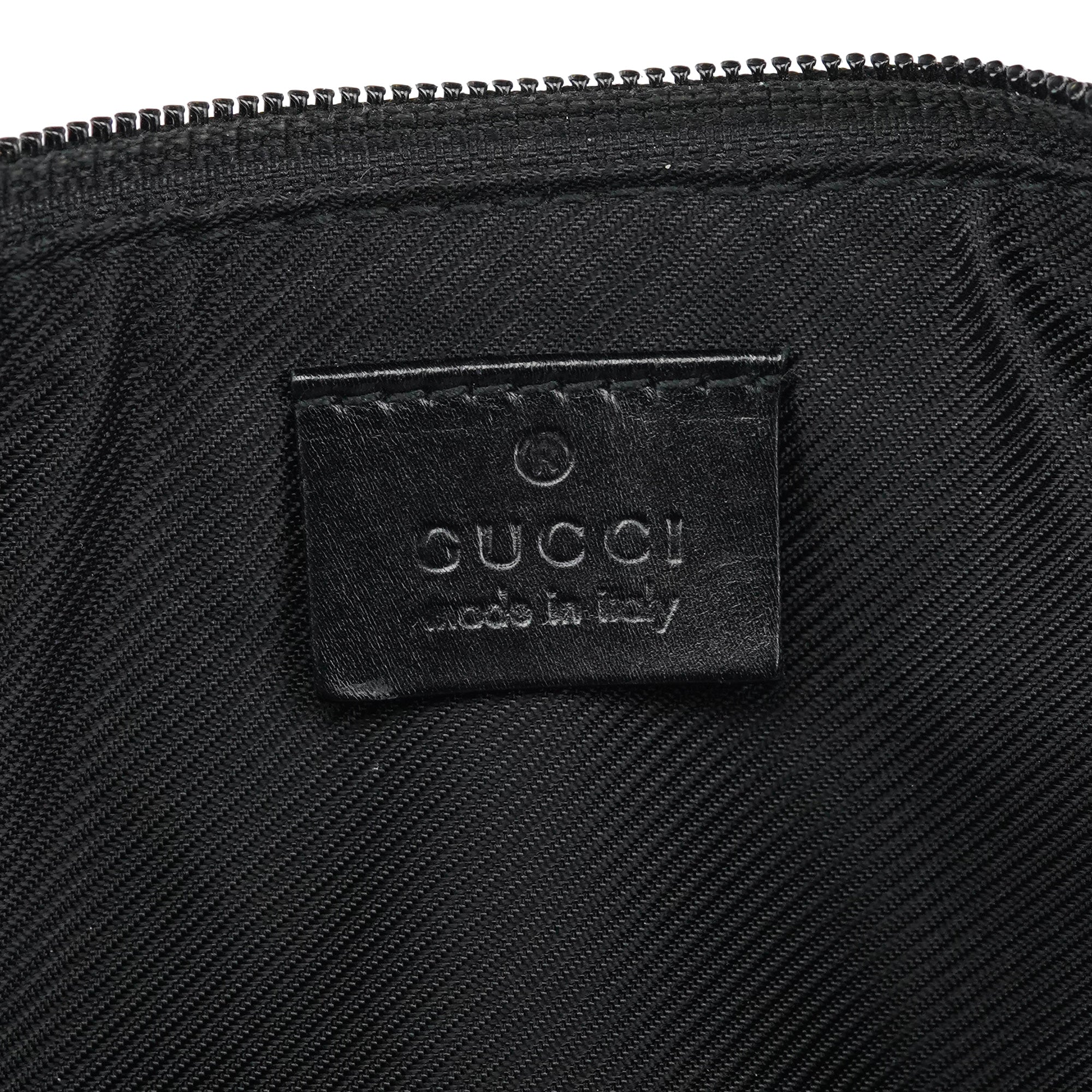 Gucci 039 1103 Grey Black GG Boat Pochette