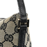 Gucci 039 1103 Grey Black GG Boat Pochette