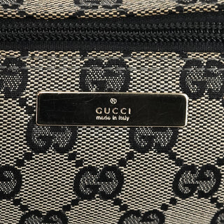 Gucci 039 1103 Grey Black GG Boat Pochette