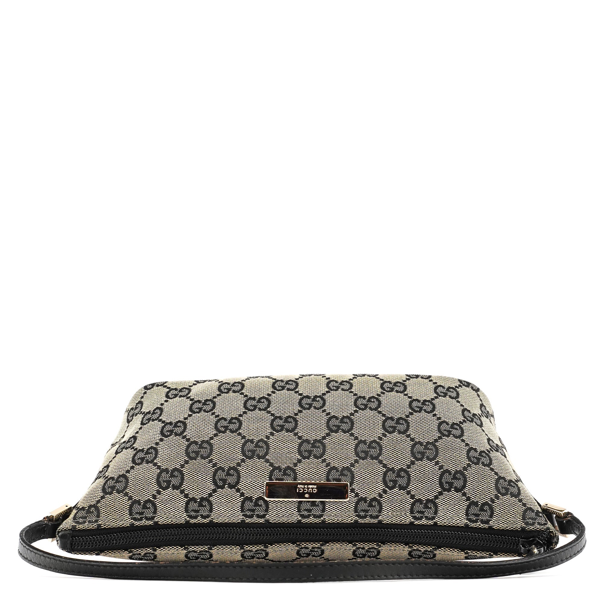 Gucci 039 1103 Grey Black GG Boat Pochette