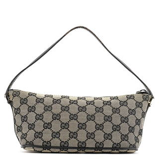 Gucci 039 1103 Grey Black GG Boat Pochette