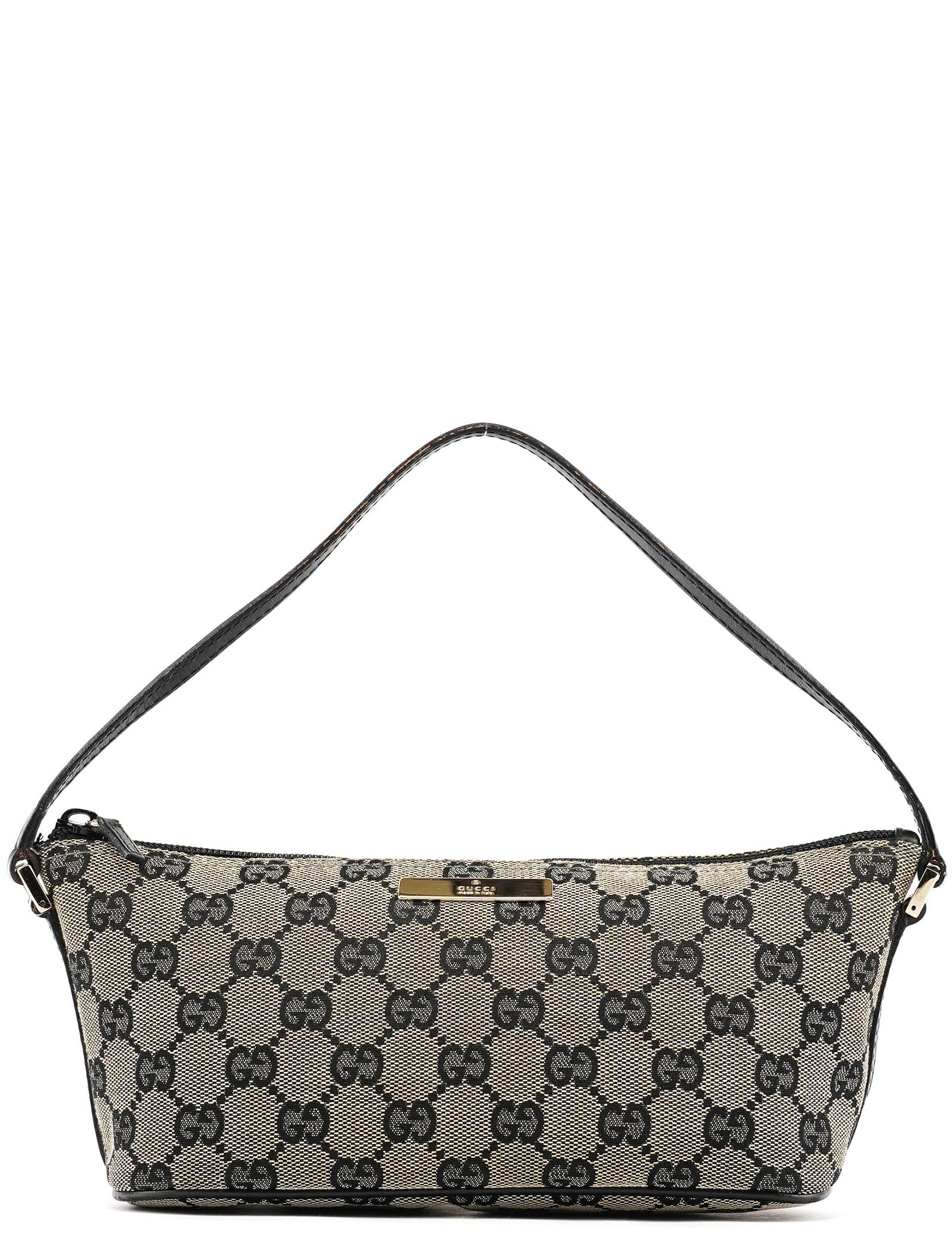 Gucci 039 1103 Grey Black GG Boat Pochette