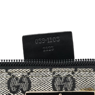 Gucci 039 1103 Grey Black GG Boat Pochette