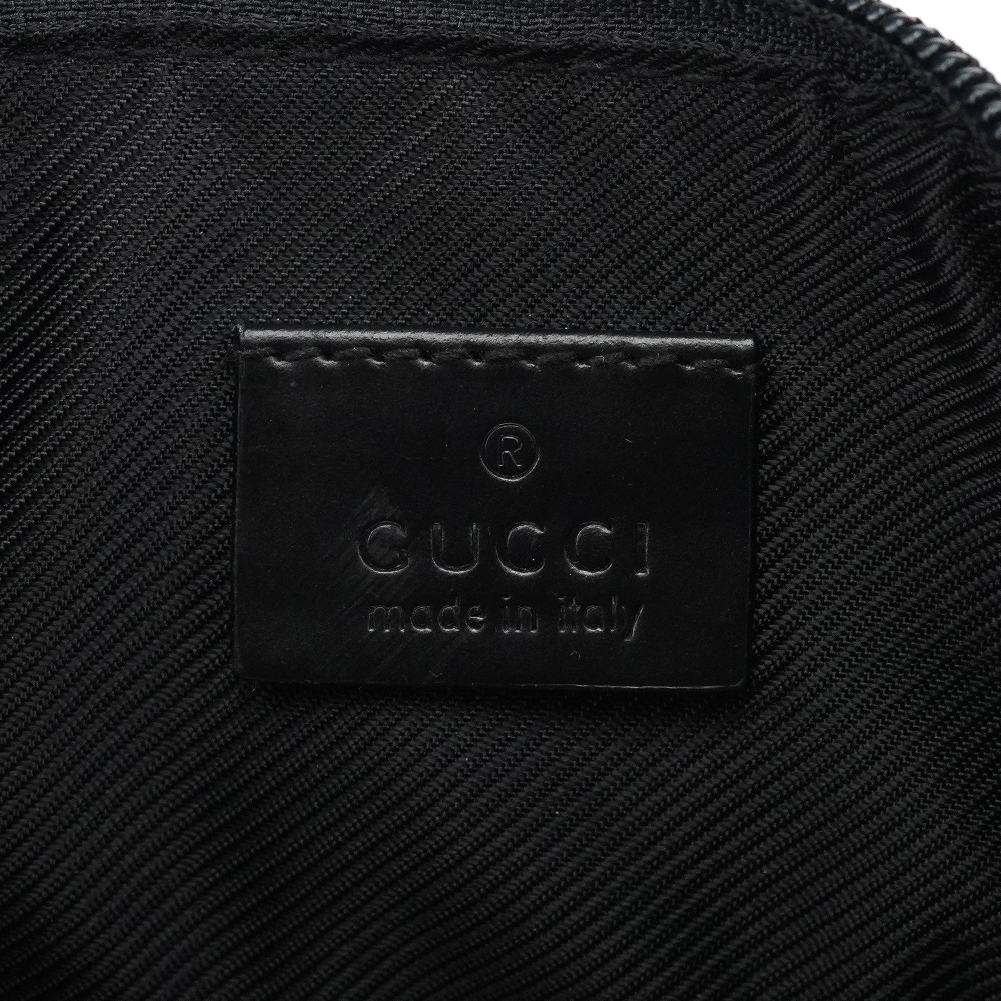 Gucci 039 1103 Grey Black GG Boat Pochette