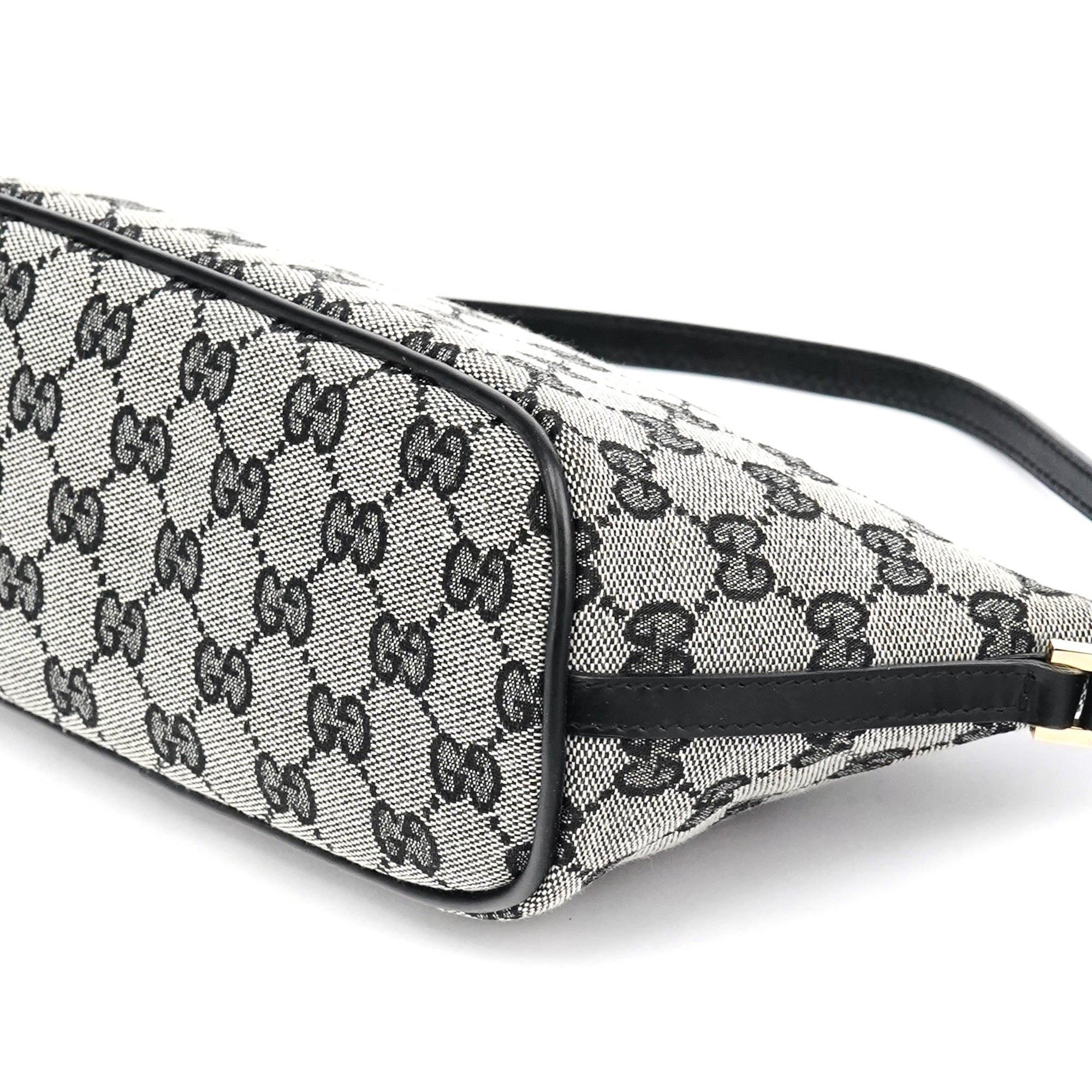 Gucci 039 1103 Grey Black GG Boat Pochette
