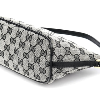 Gucci 039 1103 Grey Black GG Boat Pochette