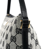 Gucci 039 1103 Grey Black GG Boat Pochette