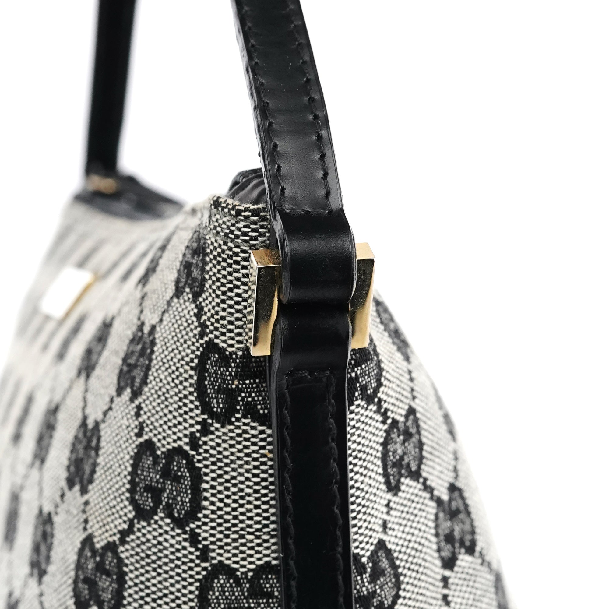 Gucci 039 1103 Grey Black GG Boat Pochette