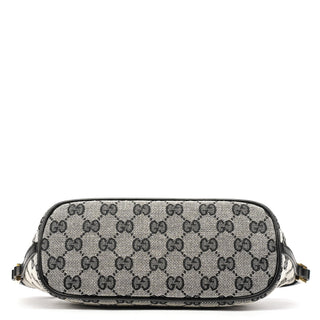 Gucci 039 1103 Grey Black GG Boat Pochette