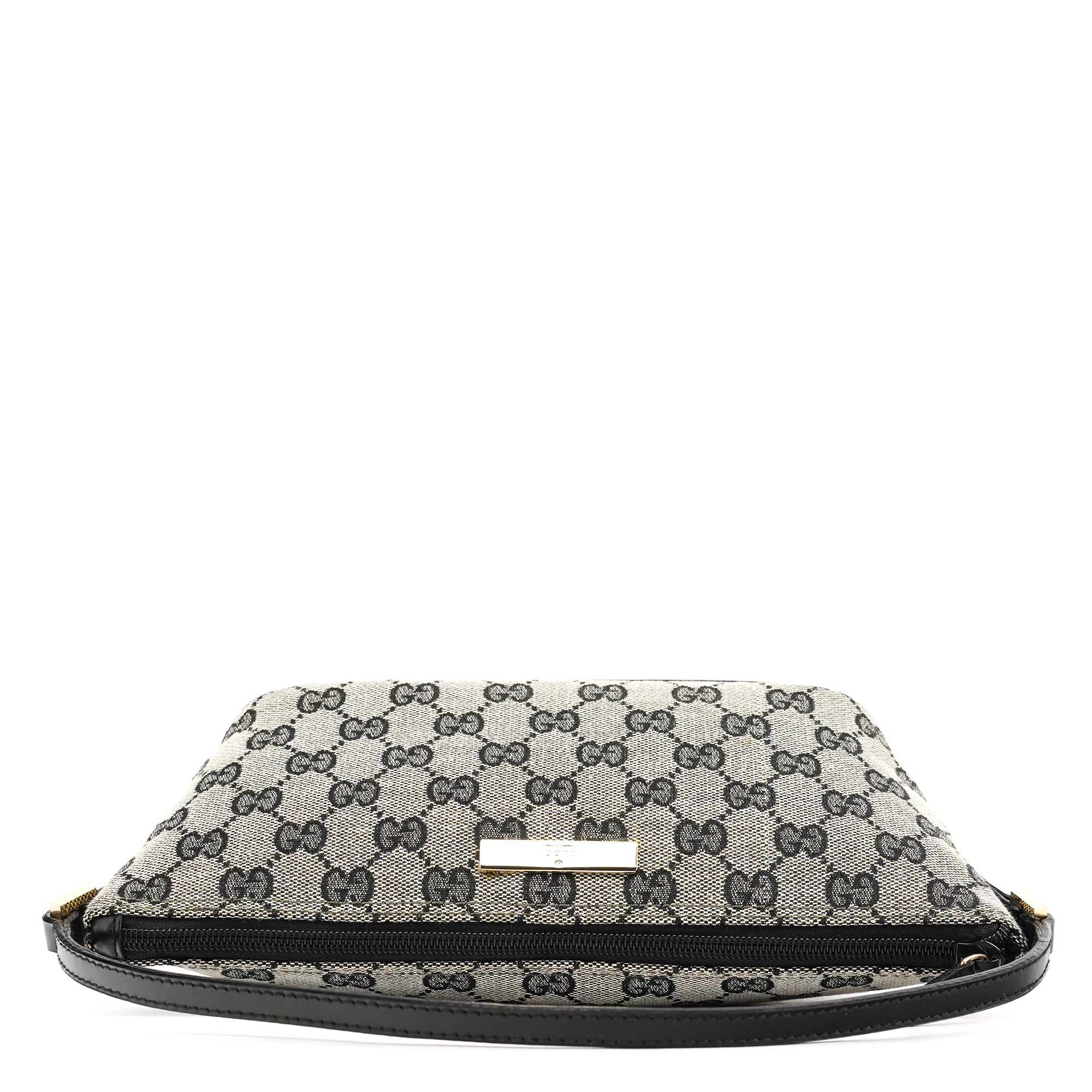 Gucci 039 1103 Grey Black GG Boat Pochette