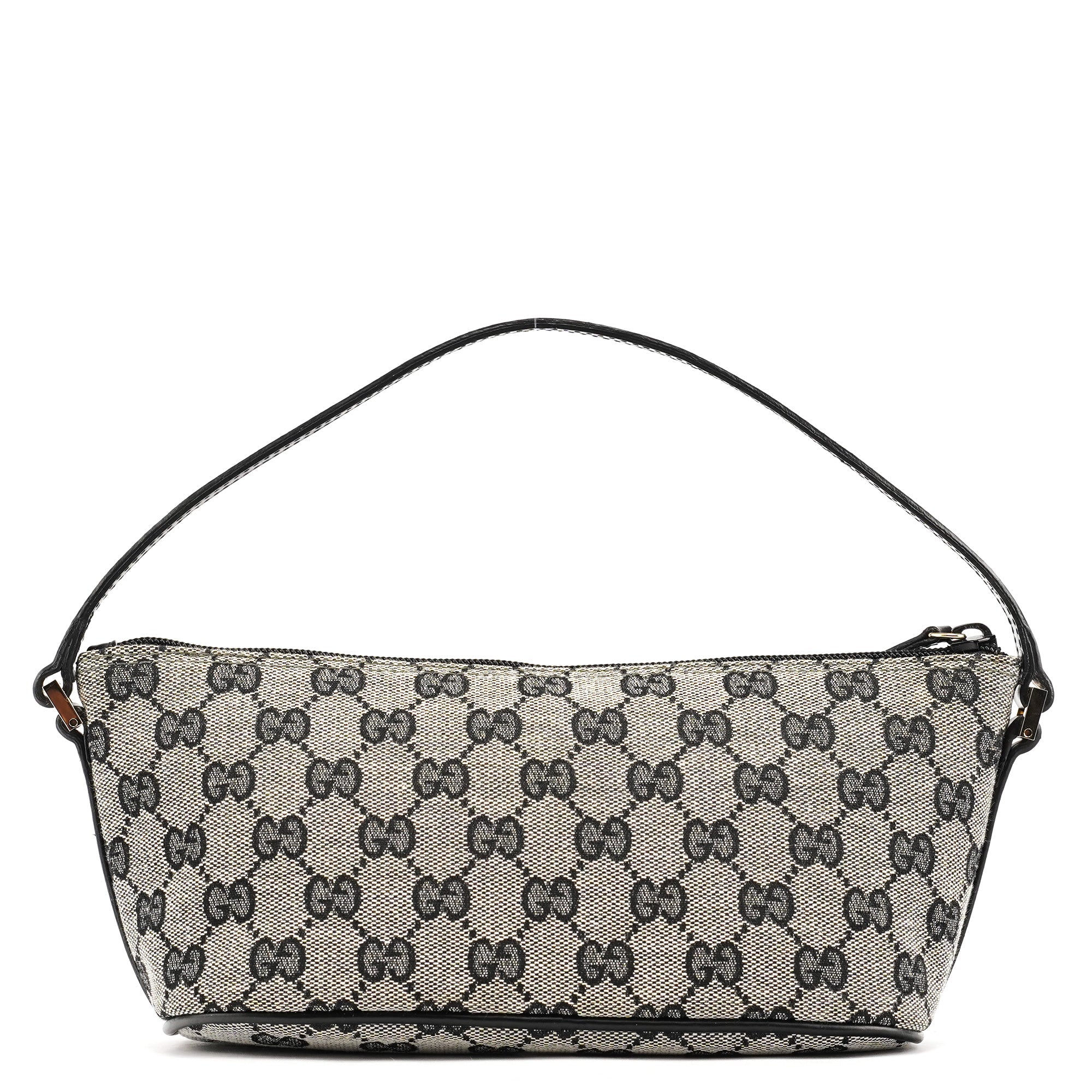 Gucci 039 1103 Grey Black GG Boat Pochette