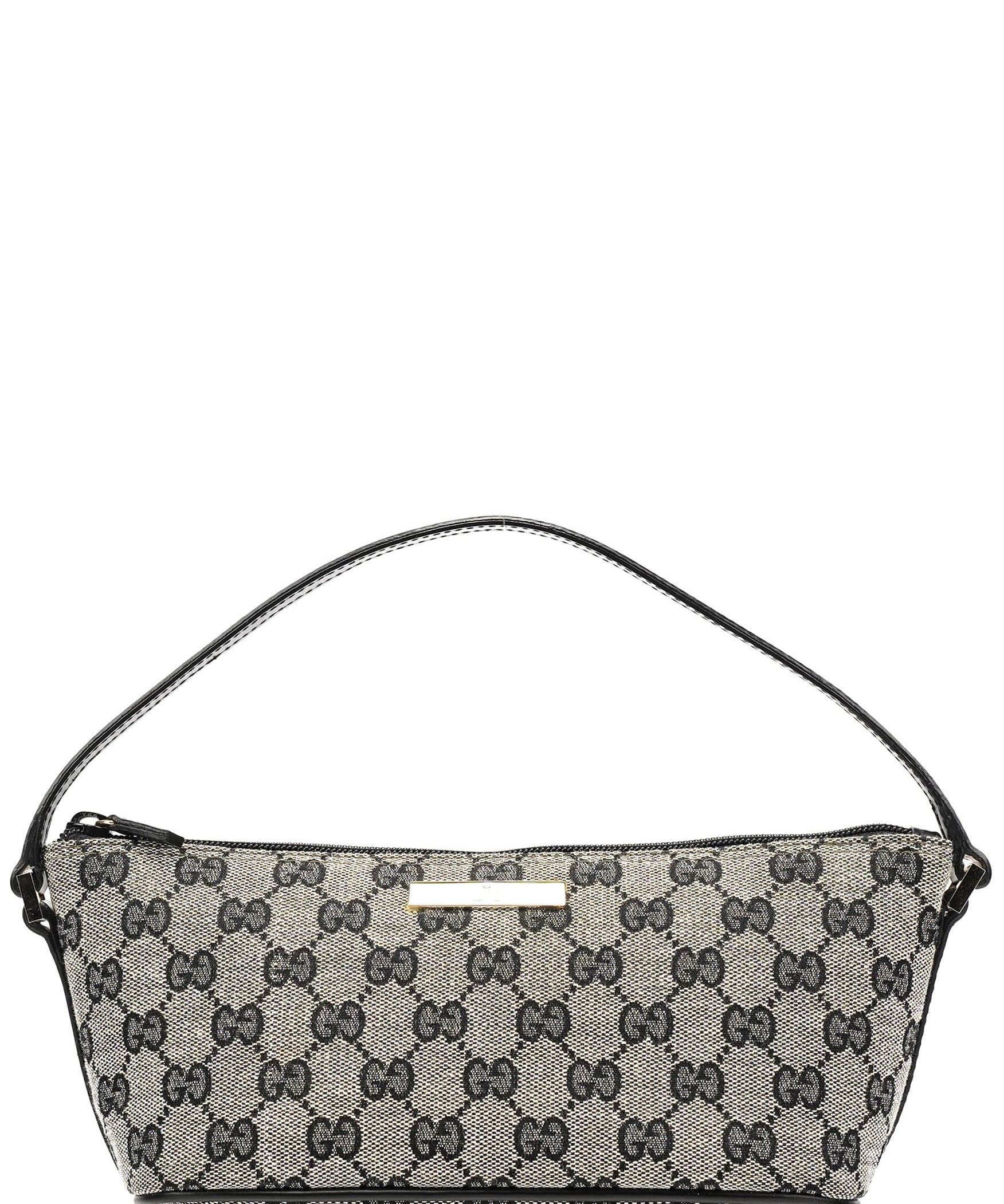Gucci 039 1103 Grey Black GG Boat Pochette