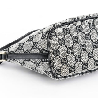Gucci 039 1103 Grey Black GG Boat Pochette